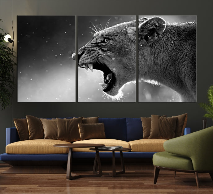 Art mural lion Impression sur toile