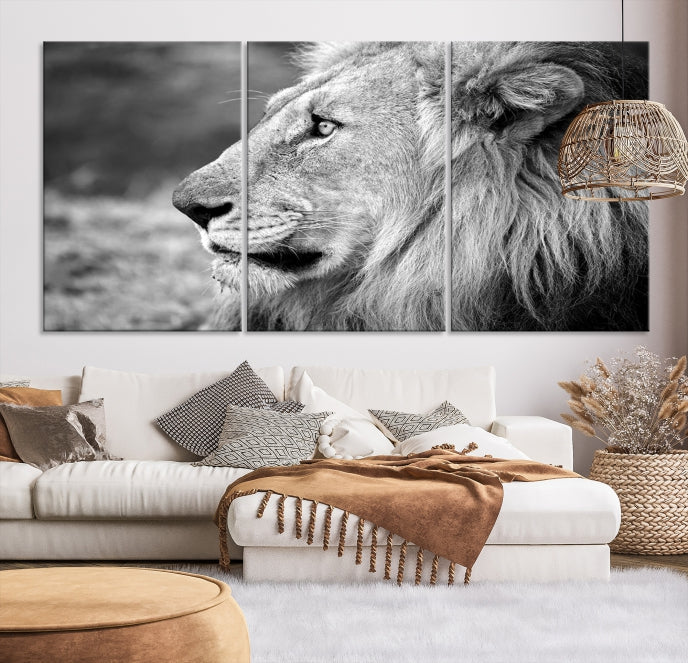 Art mural lion Impression sur toile