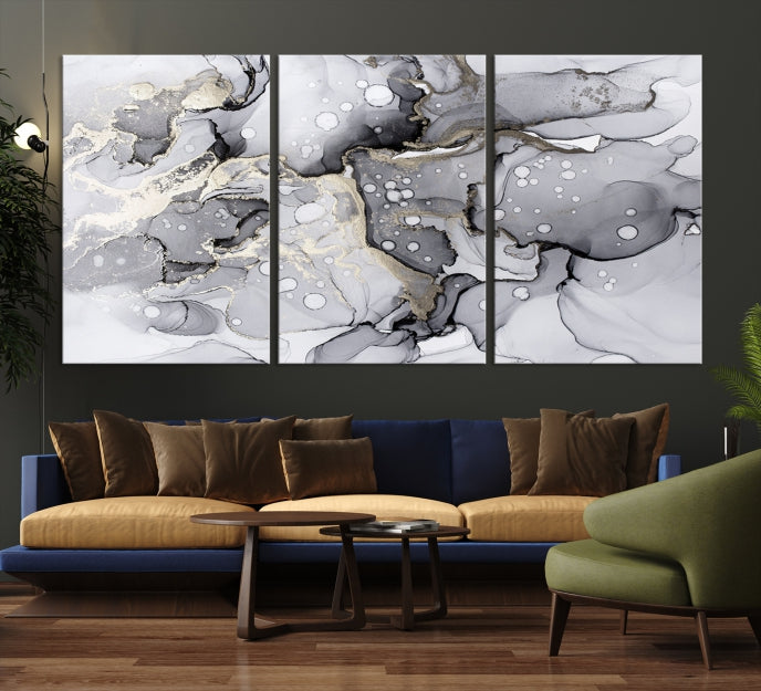 Marble Fluid Effect Wall Art Abstract Canvas Wall Art Print