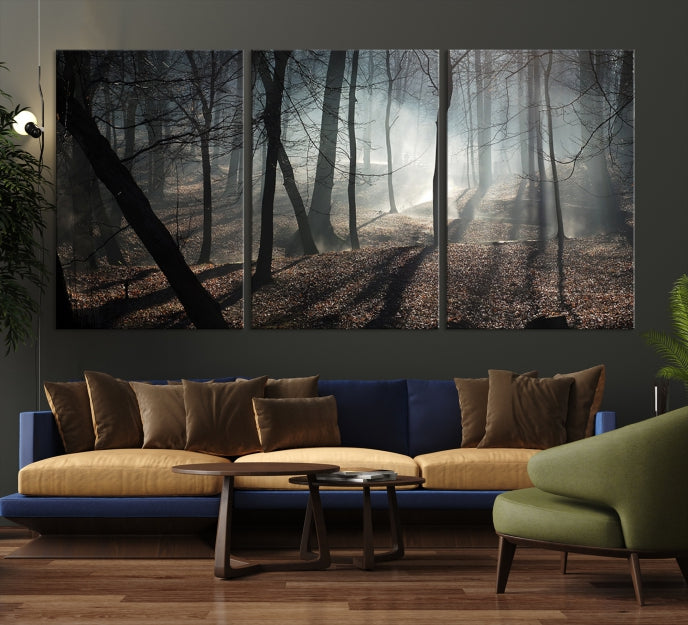 Dark Family and Tree Wall Art Canvas Print