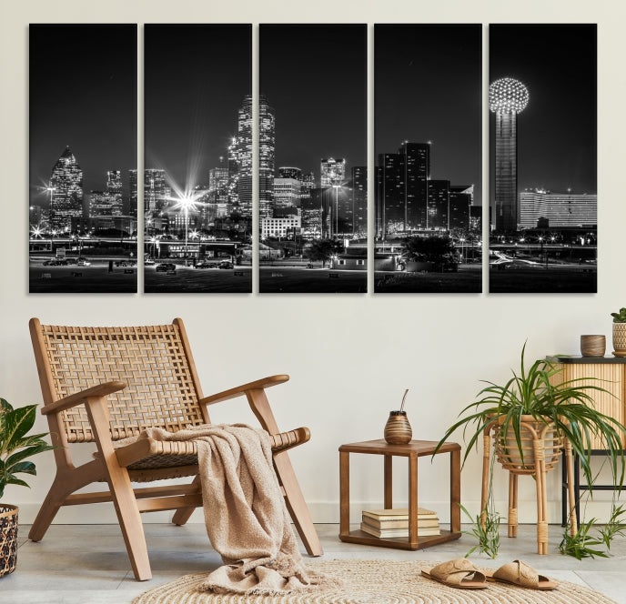 Dallas City Wall Art Canvas Print