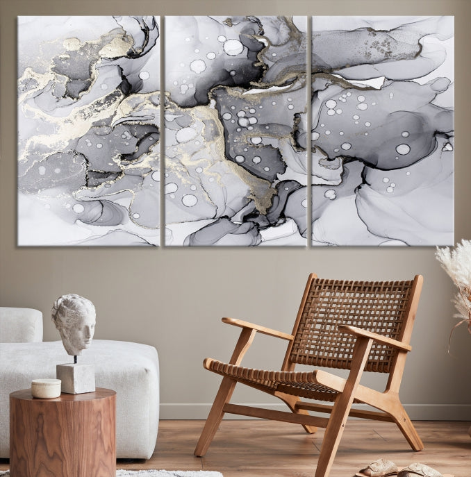 Marble Fluid Effect Wall Art Abstract Canvas Wall Art Print