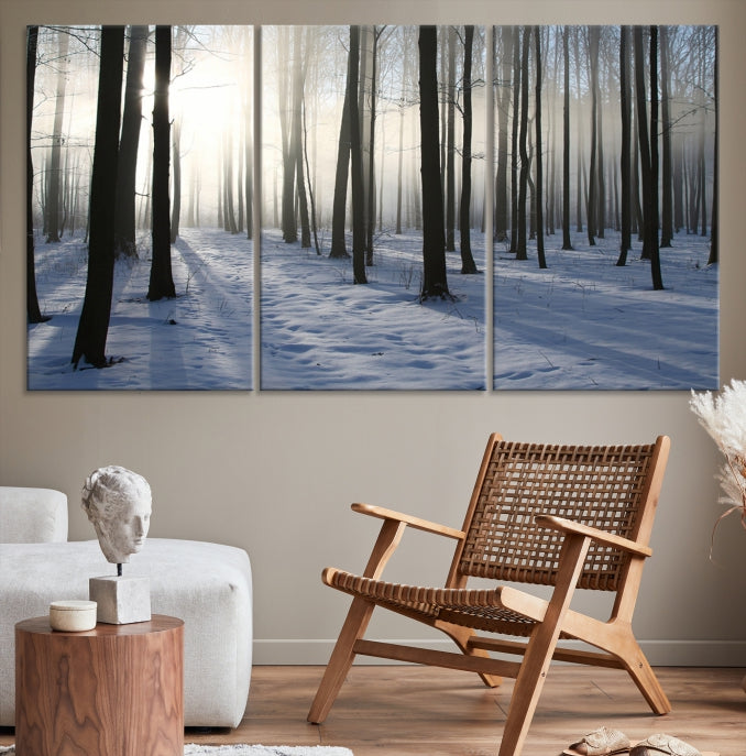 Night Forest Wall Art Canvas Print