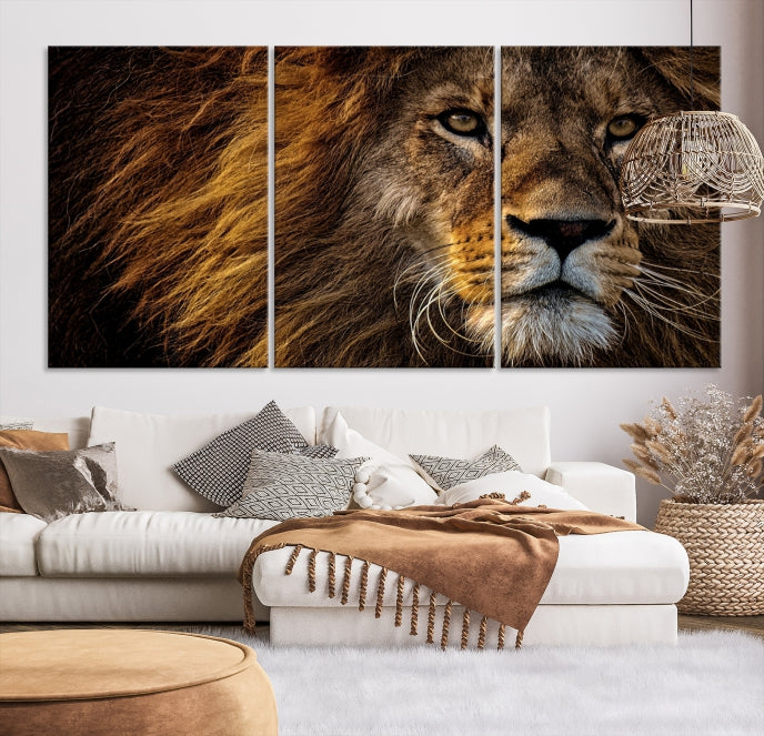 Big Lion Wall Art Canvas Print