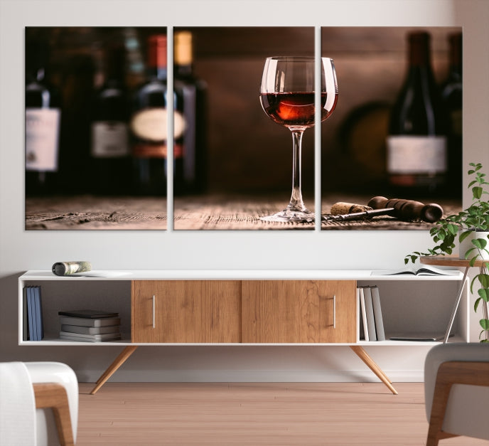 Red Wine and Bottle Canvas Print