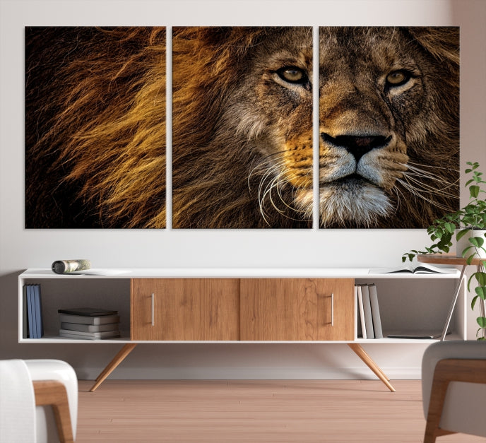 Big Lion Wall Art Canvas Print