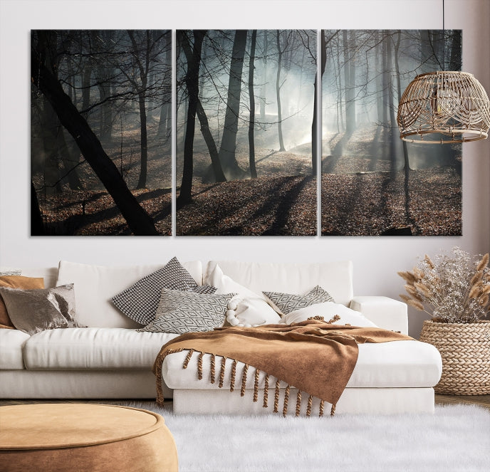 Dark Family and Tree Wall Art Canvas Print