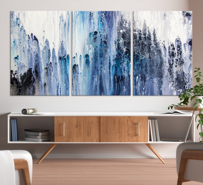 Ink Abstract Wall Art Canvas Print