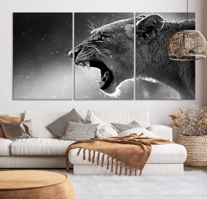 Art mural lion Impression sur toile