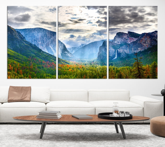 Yosemite Half Dome Park Calinia Wall Art Canvas Print El Capitan