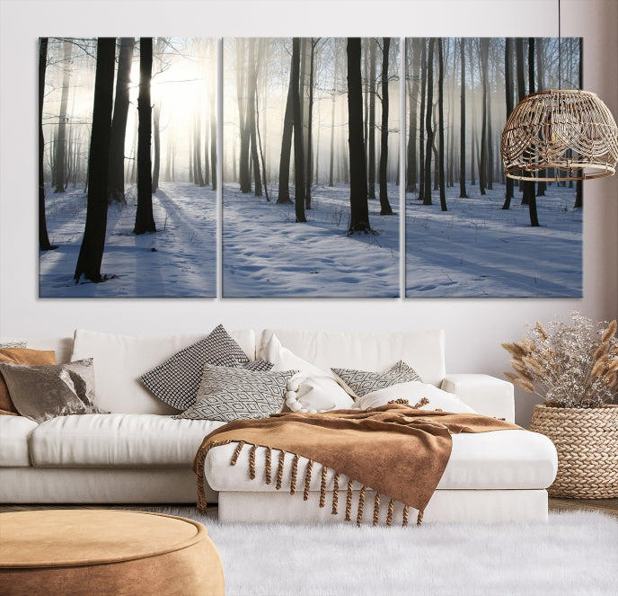 Night Forest Wall Art Canvas Print