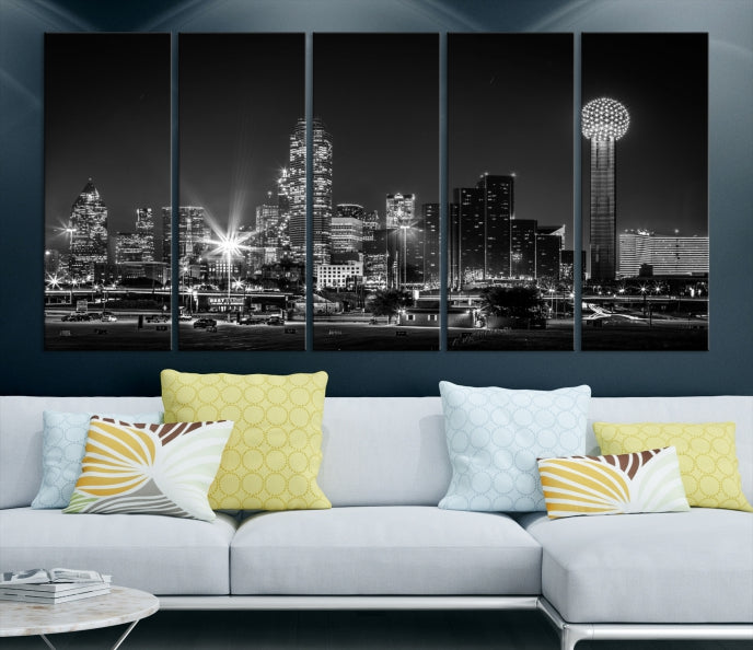 Dallas City Wall Art Canvas Print