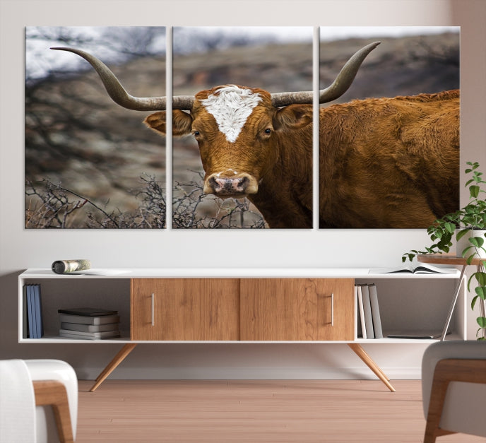 Lienzo decorativo para pared con animales de vaca grande