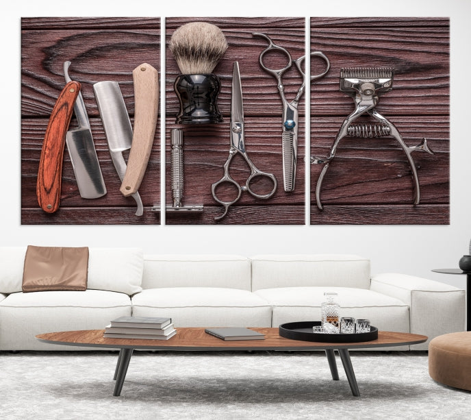 Outils de coiffeur Art mural Impression sur toile