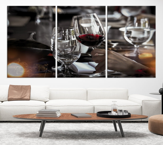 Red Wine and Glass Canvas Print