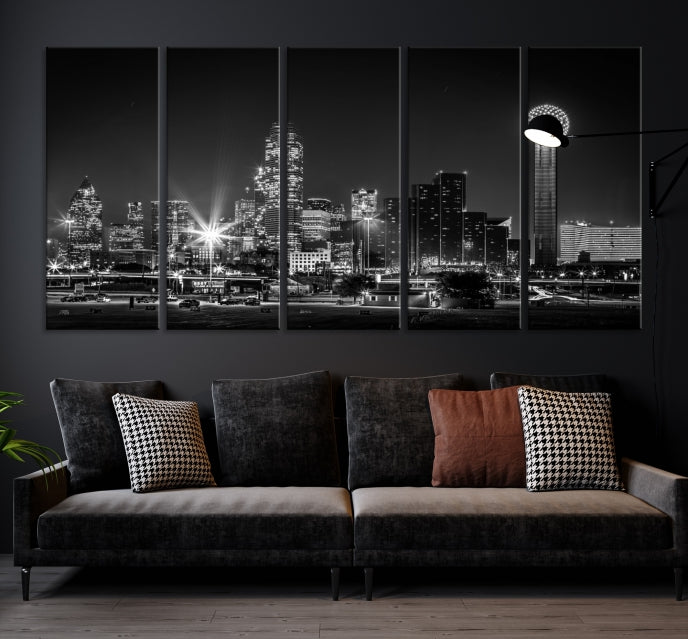 Dallas City Wall Art Canvas Print