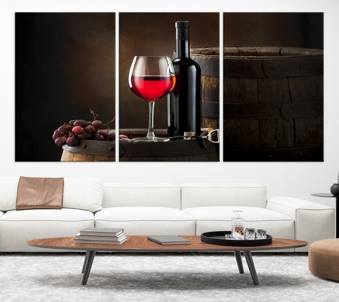 Red Wine and Bottle Canvas Print