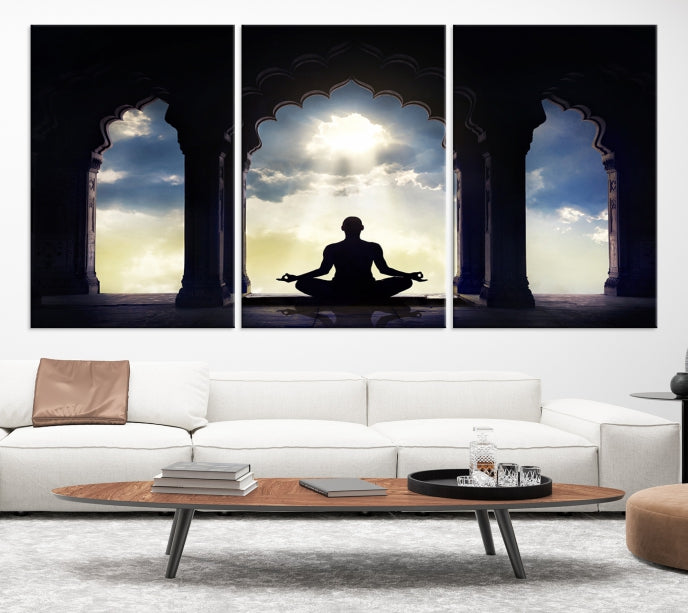 Women and Yoga Wall Art Canvas Print