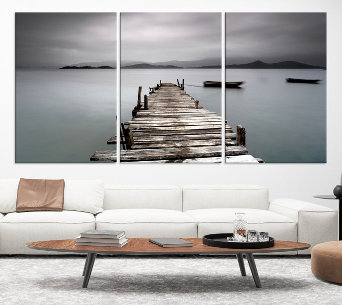 Wood Pier Wall Art Canvas Print