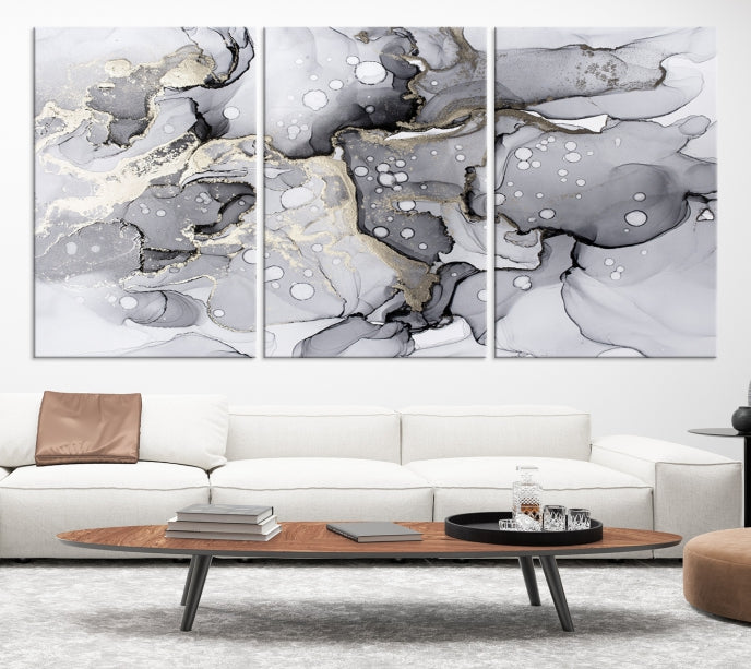 Marble Fluid Effect Wall Art Abstract Canvas Wall Art Print