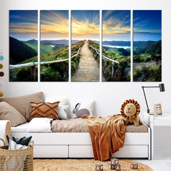 Impression sur toile d’art mural de paysage de montagne