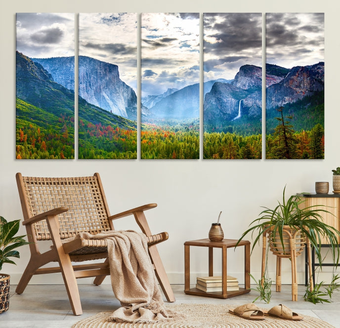 Yosemite Half Dome Park Calinia Wall Art Toile Imprimer El Capitan