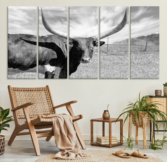 Longhorn Wall Art Canvas Print