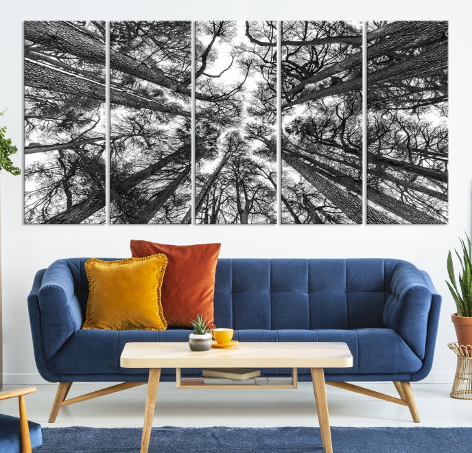 Trees Contemporary Art Canvas Print