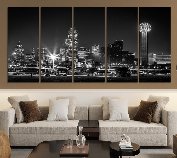 Dallas City Wall Art Canvas Print