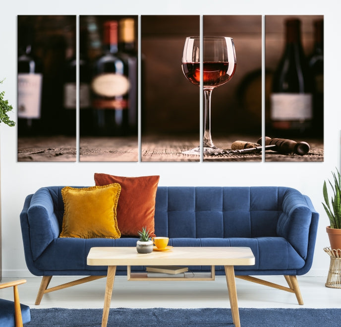 Red Wine and Bottle Canvas Print