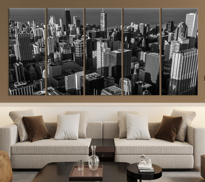 Chicago Wall Art Canvas Print Chicago City Night Canvas Print