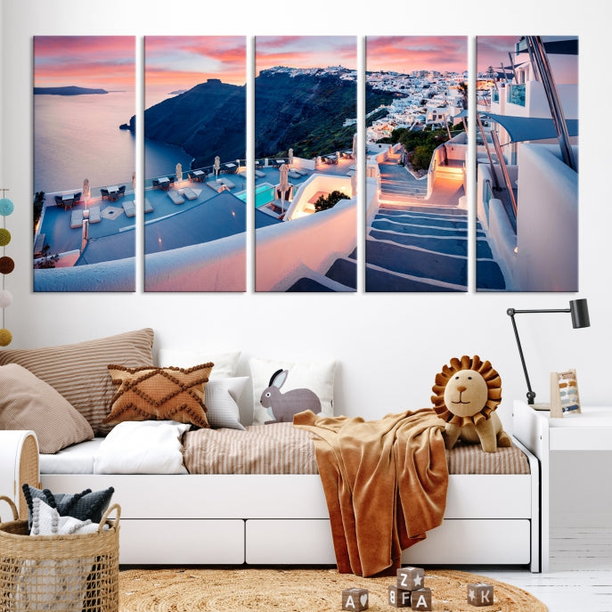 Greece Santorini Wall Art Landscape Canvas Print