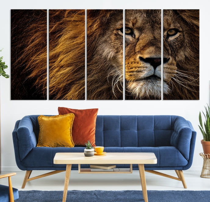 Art mural grand lion Impression sur toile