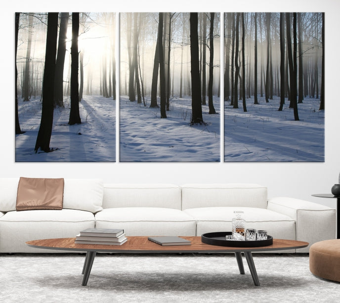 Night Forest Wall Art Canvas Print