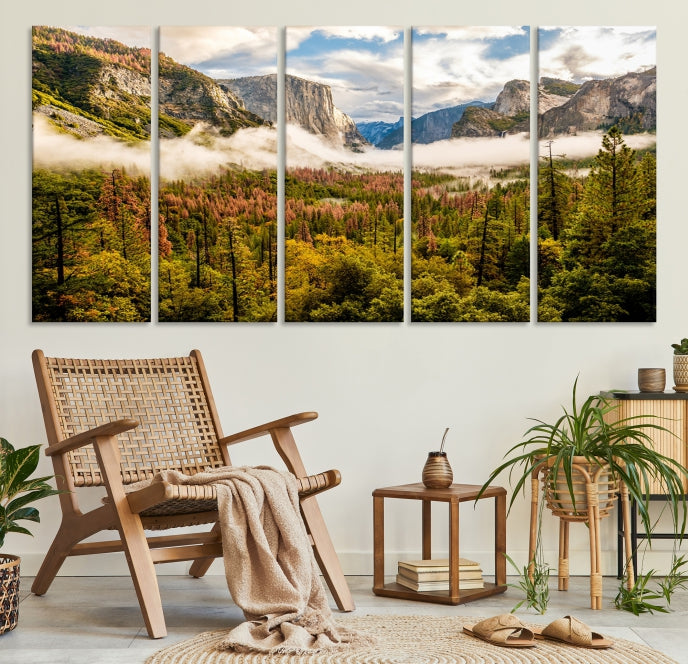 Impresión de lienzo de arte de pared grande del Parque Nacional Yosemite - El Capitán