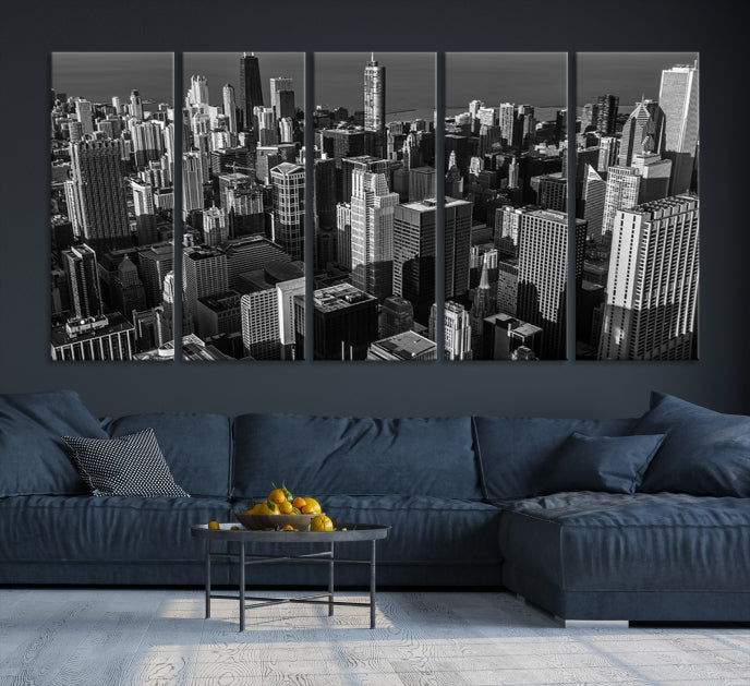 Chicago Wall Art Canvas Print Chicago City Night Canvas Print