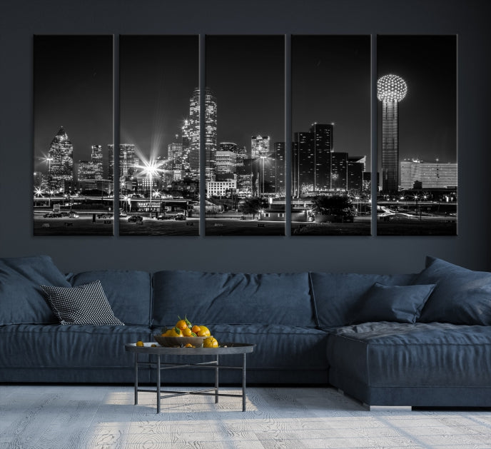 Dallas City Wall Art Canvas Print