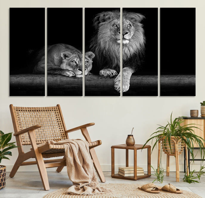 Lion Family Wall Art Canvas Print