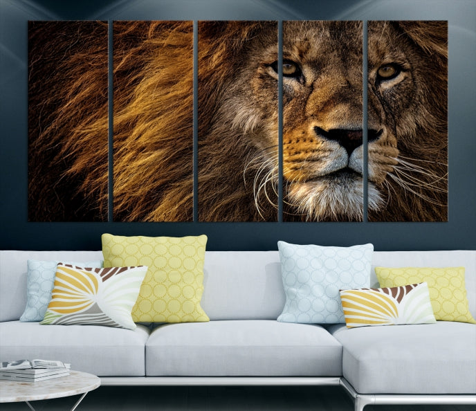 Big Lion Wall Art Canvas Print