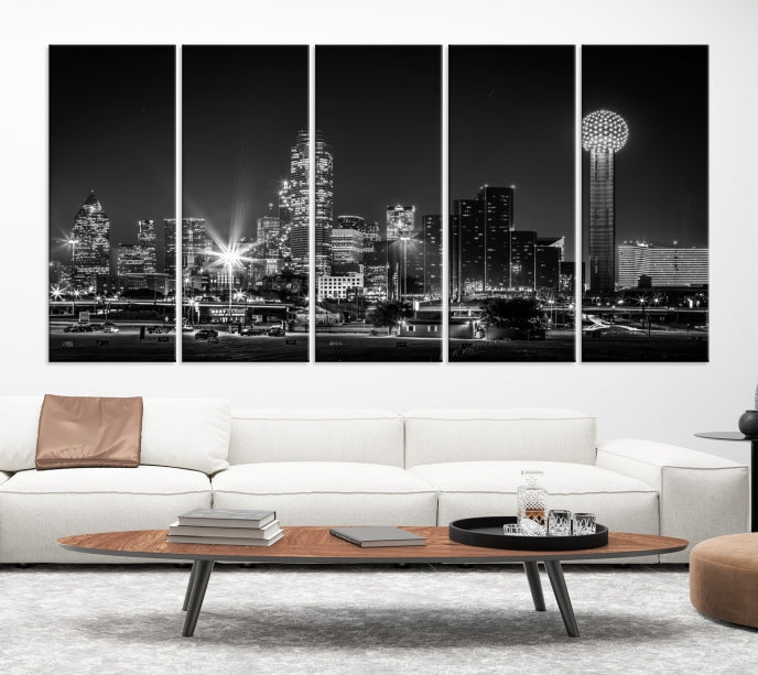 Dallas City Wall Art Canvas Print