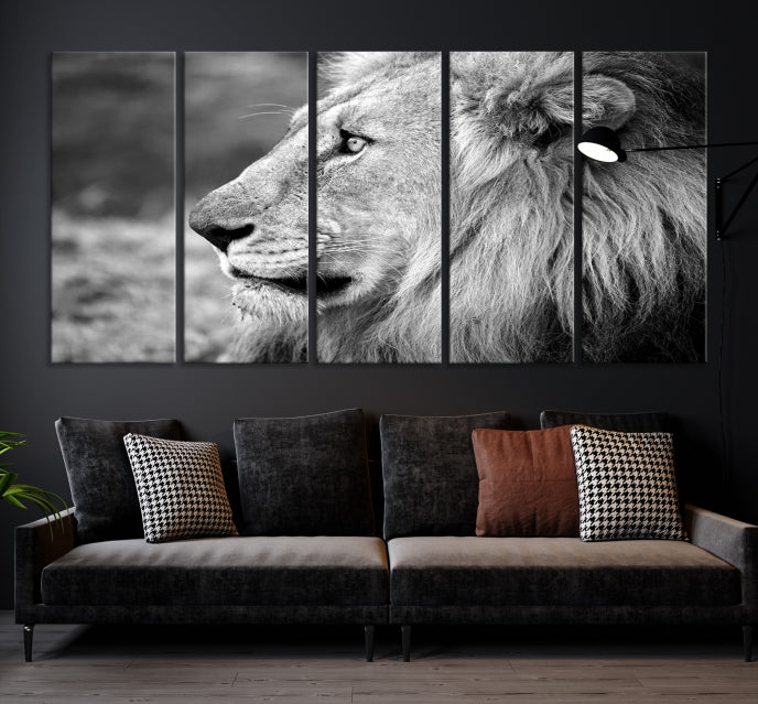 Art mural lion Impression sur toile