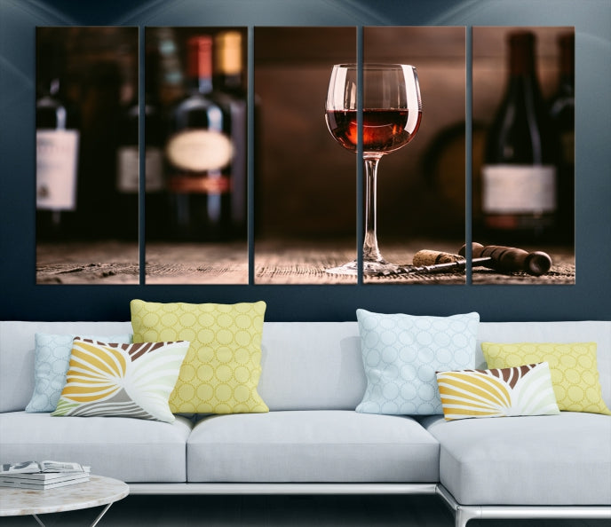 Red Wine and Bottle Canvas Print