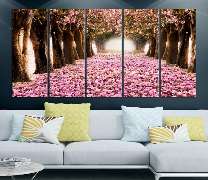 Art mural de cerisiers en fleurs Impression sur toile