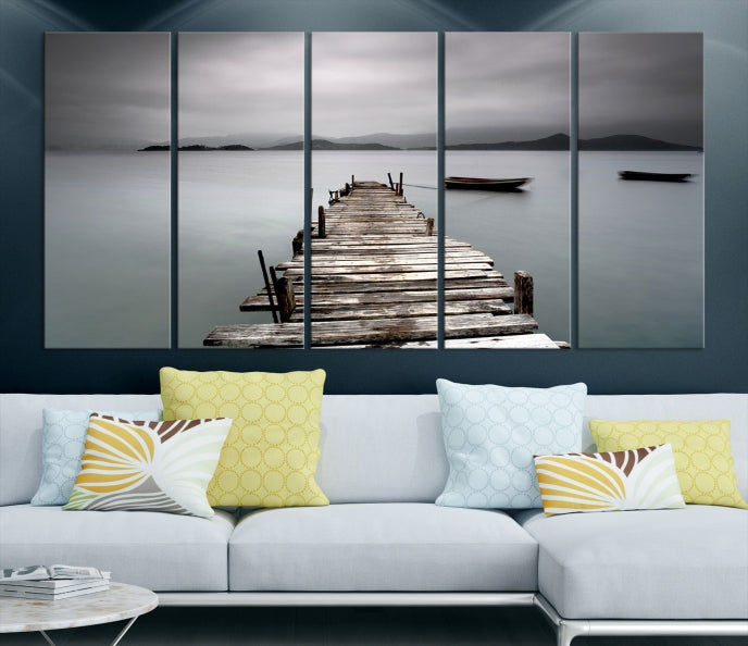 Wood Pier Wall Art Canvas Print