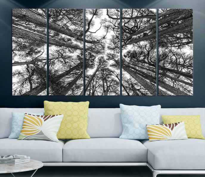 Trees Contemporary Art Canvas Print