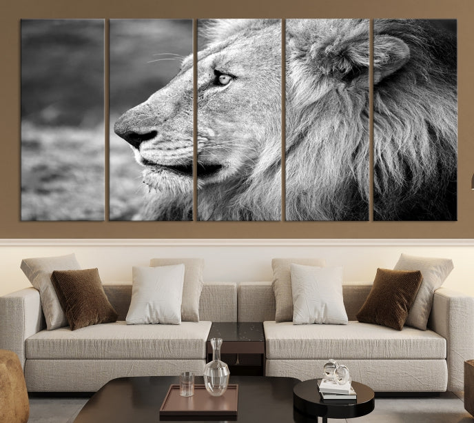 Art mural lion Impression sur toile