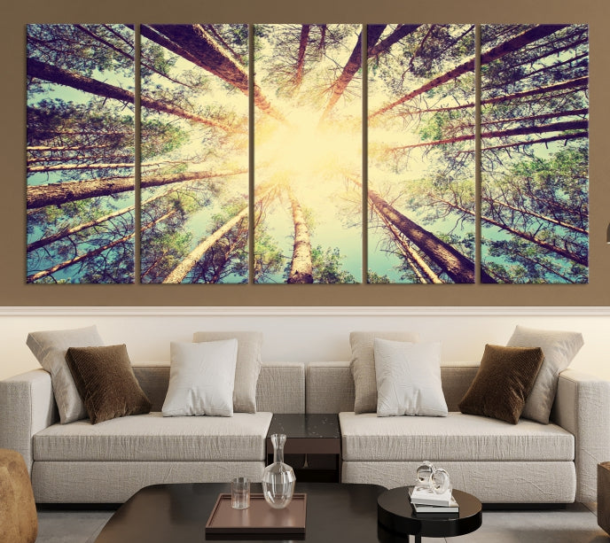 Arbre et soleil Impression sur toile