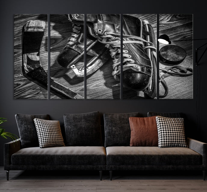 Vieille paire de patins pour hommes Wall Art Impression sur toile