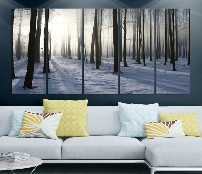 Night Forest Wall Art Canvas Print