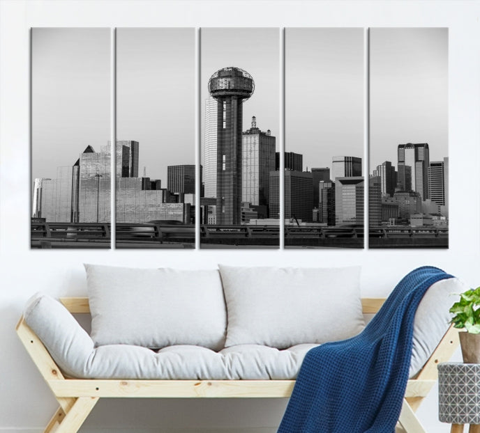 Dallas City Canvas Print, Dallas Skyline, Dallas Wall Art, Dallas Texas